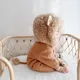 Lion Baby Romper with Tail Cartoon Winter Hooded Onesie Toddler Spring Animals Jumpsuits Autumn Kids