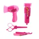 4pcs/set Kids Game Hair Dryer Scissors Shaver Scraper Plastic Dolls Living Room Hairdresser For Doll