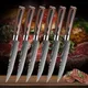 Damascus Steak Knife Set Stainless Steel Steak Knives Meat Cleaver Slicing Knife Perfect For Western