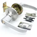 Door Handle Lock Round Entry Security Privacy Sliding Front Doors Entrance Keyed Locks for Bedroom