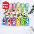 New Kawaii Care Bears Keychain Anime Rainbow Bear Cute Exquisite Doll Pendant Cartoon Little Bear