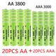 1.5V AA + AAA NI MH Rechargeable AA Battery AAA Alkaline 2100-3000mah For Torch Toys Clock MP3