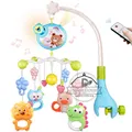 Remote Control Musical Baby Crib Mobile with Lights Music Projection for Infants Crib Toys for