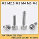 M2 M2.5 M3 M4 M5 M6 304 Stainless Steel Metric Thread Hexagon Socket Screw Hex Allen Bolt Hexagonal