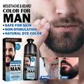 Natural Long Lasting Permanent Beard Dye Shampoo For Men Beard Dying Removal White Grey Beard Hair