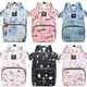 China Manufacturer Waterproof Mummy Maternity Bag Diaper Backpack Nappy Tote Floral Baby Diaper Bag