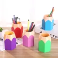 Creative Pen Vase Pencil Pot Makeup Brush Holder Stationery Desk Tidy Plastic Desk Organizer