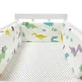 Nordic Stars Baby Bed Thicken Bumpers Zipper Design One-piece Crib Around Cushion Cot Protector