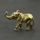 Office Tea Art Bronze Carving Handle Pet Desktop Animal Decoration Bronze Mini Elephant Doll Home