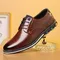 Elastic Band Shoes for Men Brand Casual Shoes Men Leather Shoes Soft Flat Business Man Footwear 2024