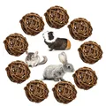 9pack/lot Natural Willow Branch Ball Fun Toy For Small Animals And Birds Joy To Pets Guinea Pig Toys