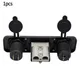 1PCS 50A FOR Anderson Plug USB 3.0 Receptacle Flush Mount Recessed Plate 2 6awg Terminals Double