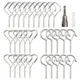 12/20PCS Q-Hanger Screw Hooks Hear Ceiling Hooks for Hanging Plant with Safety Buckle Stainless