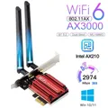 WiFi 6 AX3000 Dual Band WiFi Adapter Bluetooth 5.2 Wireless Network Card 802.11AC PCIE Adapter 2.4G