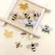 10pcs/Set Enamel Honeycomb And Bee Shaped Charms Pendants for DIY Necklace Bracelet Earrings Jewelry