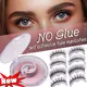 Reusable Self-Adhesive Eyelashes Without Glue Natural Multiple Reversible Glue-free Self-adhesive