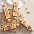 1PC Baby Wooden Rotating Animals Rattle Toy Newborn Grasp Teether Rotating Animal Shaped Matching