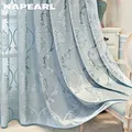 NAPEARL European Style Embroidery Window Tulle Sheer Blinds Curtain Customize Size Ready Made Plane