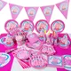 16 Pieces/Set Peppa Pig Toy Action Figure Birthday Party Supplies Disposable Toy Dinner Plate Fork