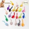 Furry Plush Cat Toy Soft Solid Interactive Mice Mouse Toys For Funny Kitten Pet Cats Playing Scratch
