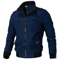 Bomber Jacket Men Casual Windbreaker Jacket Coat Men Spring Autumn New Hot Outwear Stand Slim