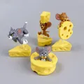 4pcs Tom Cat&Jerry Mouse PVC Statue Action Figure Anime Collection Cakedecoration Model Doll Toys