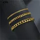 High Quality Stainless Steel Bracelets For Men Blank Color Punk Curb Cuban Link Chain Bracelets On