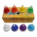 Musical Instrument Set Handbell Colorful 8-Note Hand Bell Child Music Toy Baby Early Education
