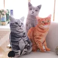 3D Cat Figures Pillows Soft Simulation Cat Shape Cushion Sofa Decoration Throw Pillows Cartoon Plush