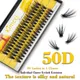 60 Bundles 50D BLACK Natural Eyelash Extension Volume Faux Mink Eyelashes Individual Cluster