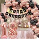 99pcs 18th Birthday Set Balloon Birthday Party Anniversary Background Decoration Balloon Rose Gold