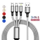 UKGO 3 In 1 USB Fast Charging Cable Micro USB Type C Lightning Multi Charger Cable for iPhone Huawei