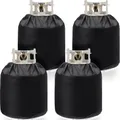210D Outdoor Propane Tank Gas Bottle Cover Black Oxford Cloth Waterproof Dustproof and UV-proof