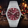 New Specht&Sohne Wine Red Men's Mechanical Wristwatch NH35 Automatic Watches Sapphire Crystal 37MM