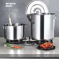 3.5/6.2/10L Stock Pot Soup Pot Stainless Steel Soup Bucket Cooking Pot Steamer Cookware Stew Pot