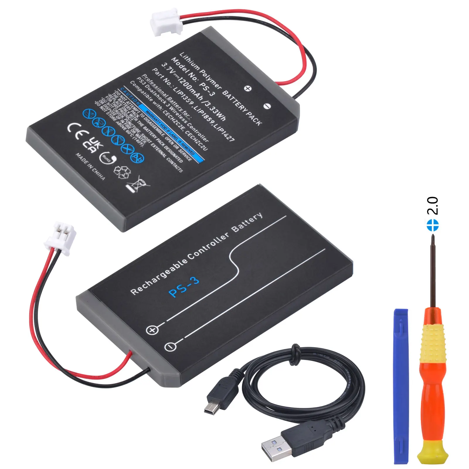 Batmax PS3 Controller Battery LIP1359 LIP1859 LIP1427 PS3 Battery for Sony Playstation 3 Dualshock 3 PS3 Bluetooth Controller