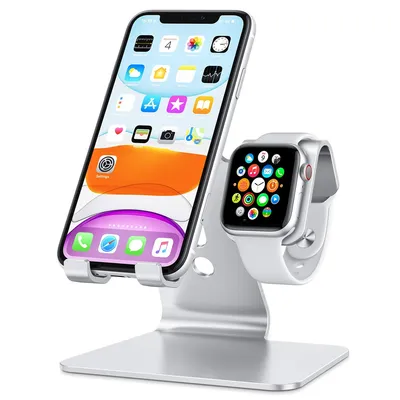 Stand for Apple Watch - 2 in 1 Universal Desktop Stand Holder for iPhone 15 14 13 12 11 All Series