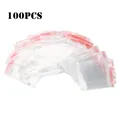 100Pcs Resealable Zip Lock Bags Plastic Transparent Packaging Poly Ziplock Bag Self Seal Clear Food