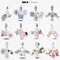 2024 Original New in Three Piece Set Charm Beads Fits Pandora Charms Bracelet For Women 925 Silver