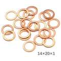 50/20pcs Solid Copper Washer Flat Ring Gasket Sealing Ring Copper Washer Boat Crush Washer Flat Seal