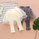 Spring Toddler Baby Skirts Leggings for Girls Flower Mesh tutu Tights Infant Stretch Footless