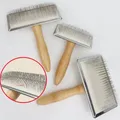 Dog Comb Solid Wood Dog Brush Pet Hair Remover Massage Cat Brush Pet Grooming Stainless Steel Combs