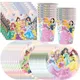 Princess Party Decorations Include Paper Cup Plate Napkin Balloon Banner Tablecloth Cake Topper for