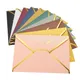 20Pcs V Flap Envelopes 7 x 5'' Pearl-coated Paper Luxury Style Gold Border Greeting Card Envelope