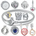 925 Sterling Silver Rich Princess Queen King Crown Style Charm Beads Fit Original Pandora Bracelet