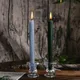 1PC Wedding Candlestick Transparent Crystal Glass Candle Stand Dining Home Decor