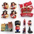 Nordic Denmark Fridge Magnets Decorative Crafts Collection Gift Copenhagen Royal Crown Tourism