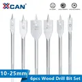 XCAN Flat Boring Bit Hole Cutter 10/12/16/18/20/25mm Hex Shank Spade Bits for Woodwoking Drilling