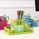 Multifuncional Desk Metal Mesh Pen Holder Organizer Office Supplies School Stationery Storage Case