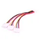 4 Pin Molex Power Supply Extension Cable Male 1 to 3 Female Ports Power Cable IDE Power Port